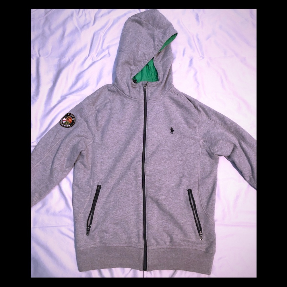 Grey Polo Hoodie